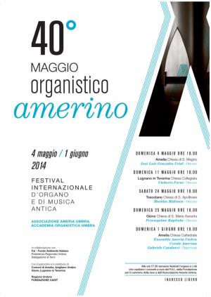 40° Maggio Organistico Amerino